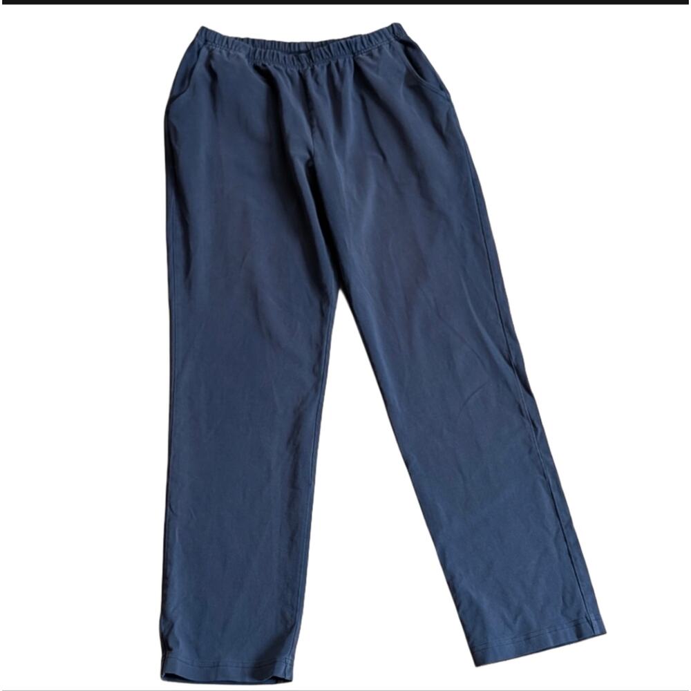 L.L. Bean Women's Regular Pull On Navy Casual Comfy Straight Leg Pants - Picture 1 of 3